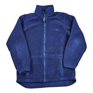 LL Bean Vintage Full Zip Fleece Jacket Mens Medium 90s Gorpcore Sweater Maine